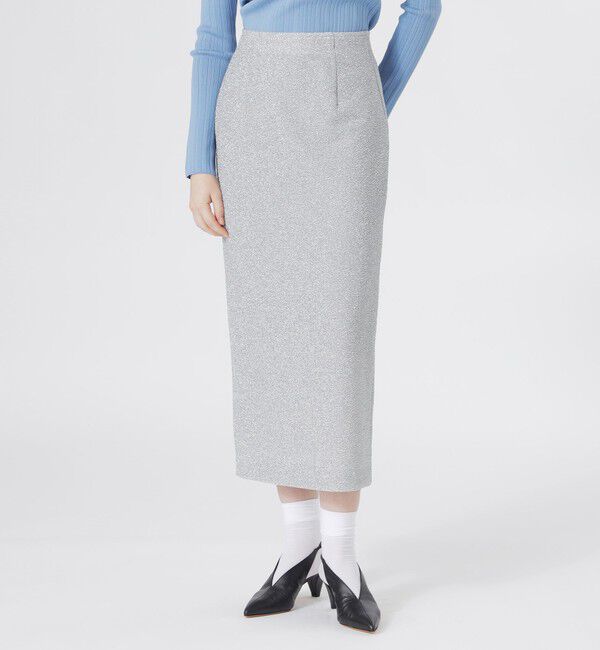  「シャインジャカードスカート」|スカート|シルバー