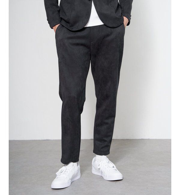 IKKA LOUNGE「GOKU楽 ワークスエードライクパンツ」|その他|ブラック