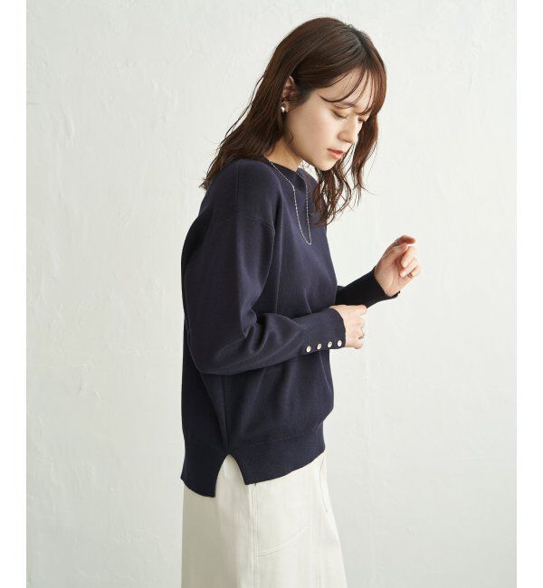 ikka「コットンMIXニットプルオーバー」|プルオーバー|