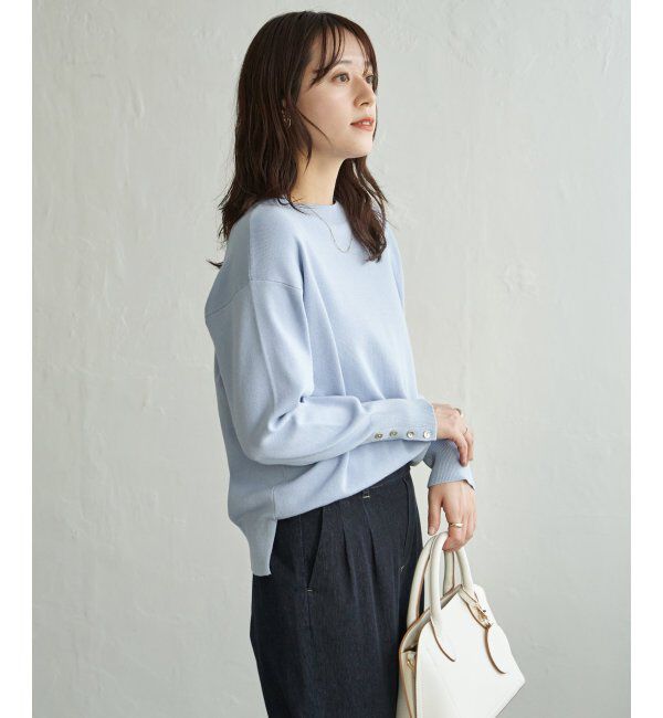 ikka「コットンMIXニットプルオーバー」|プルオーバー|