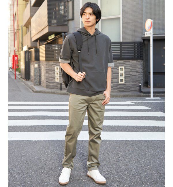 ikka「【雑誌MonoMax4月号掲載】GOKU楽冷感2WAYパーカ「小泉孝太郎さん着用モデル」」|Tシャツ・カットソー|