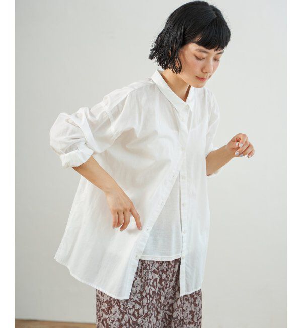 Lbc with Life「ふんわり70コットン2WAYシャツ」|シャツ・ブラウス|