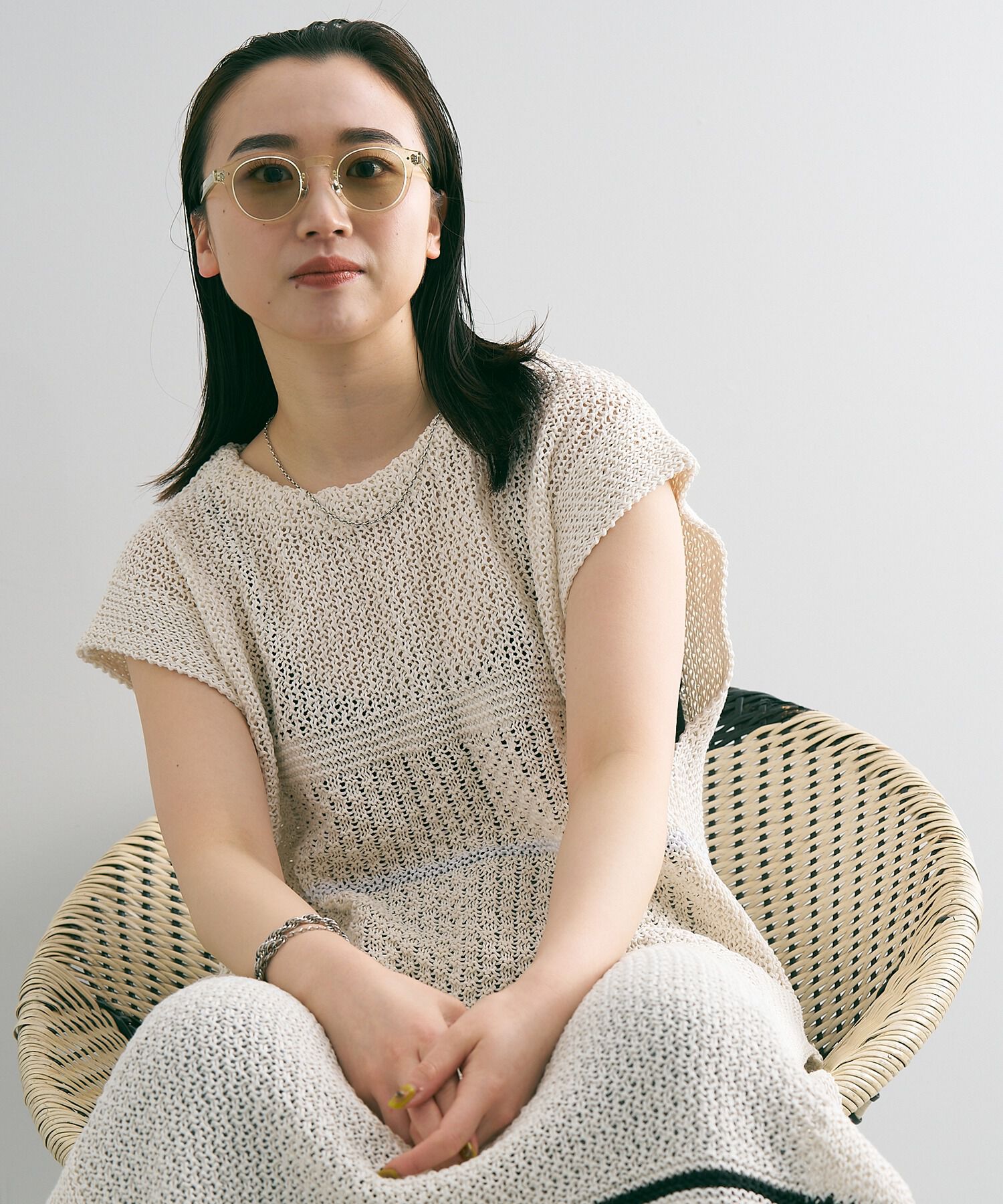  「【WEB限定】ボストン型 サングラス｜黒縁フレーム｜クリアフレーム｜紫外線対策」|サングラス|