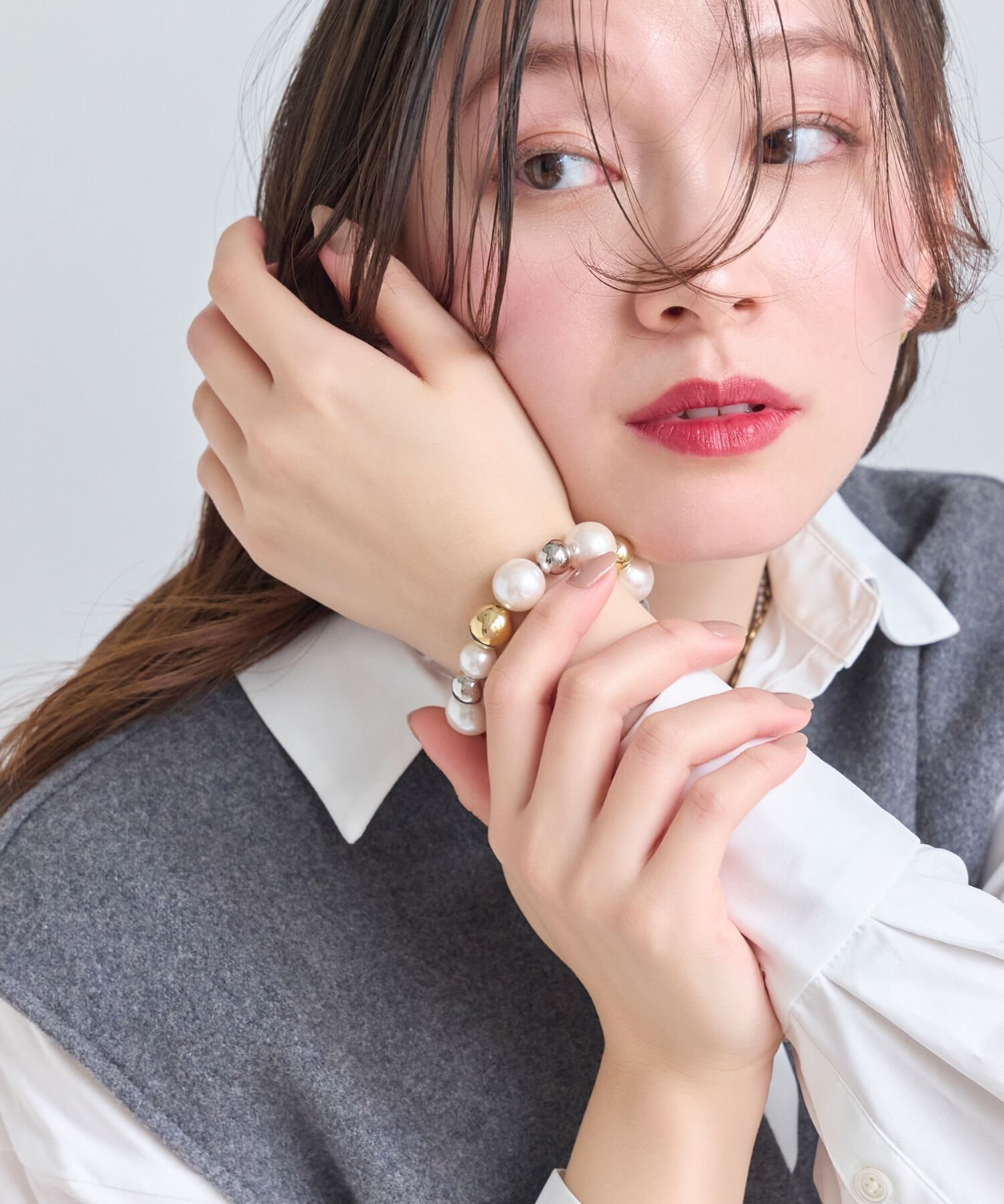 Phoebe「コンビメタルボールゴムブレスレット」|ブレスレット・バングル|