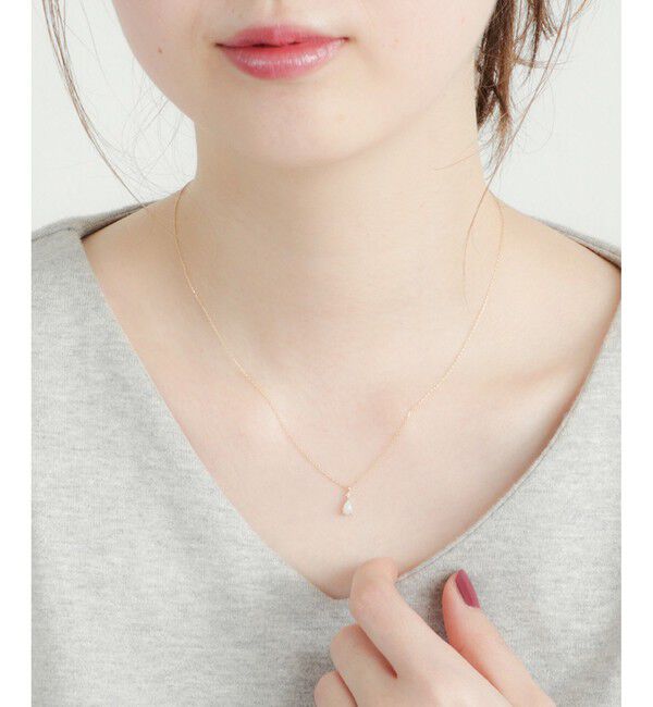 Jouete「K10YG ダイヤモンド&times;オパール ネックレス」|ネックレス|