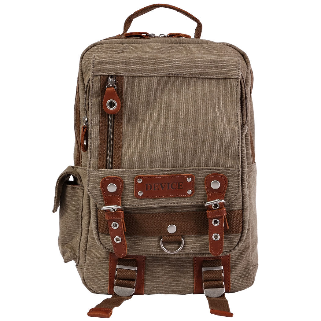 BACKYARD FAMILY「★A4収納可能!丈夫な綿素材で機能的・大容量★ Device レディース 大きい 定番」|ショルダー・メッセンジャー|ブラウン2