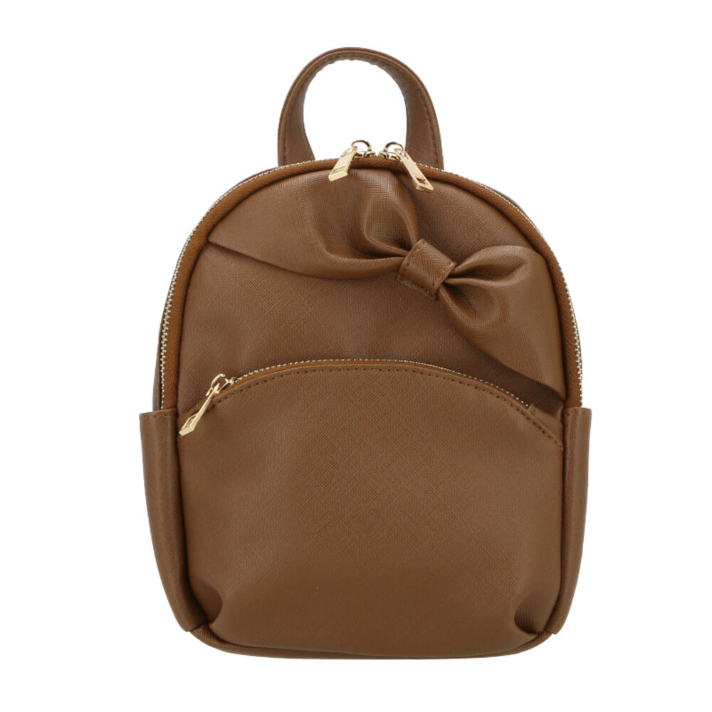 BACKYARD FAMILY「ミニリュック レディース 通販 女の子 女子高生 リュック 小学生 子供 小さめ リボン 合皮」|リュック|ブラウン1