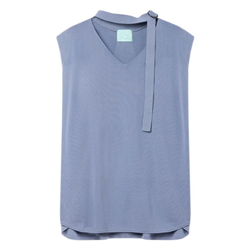 BACKYARD FAMILY「MIND マインド ニットベスト 通販 ニット ベスト ノースリーブニット ネック ベルト」|その他|ブルー1