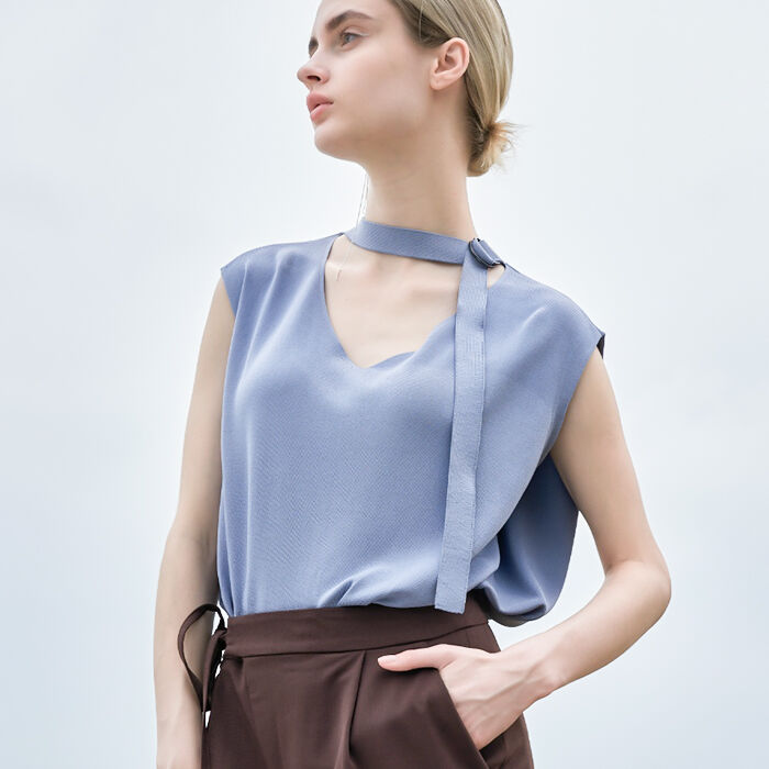 BACKYARD FAMILY「MIND マインド ニットベスト 通販 ニット ベスト ノースリーブニット ネック ベルト」|その他|