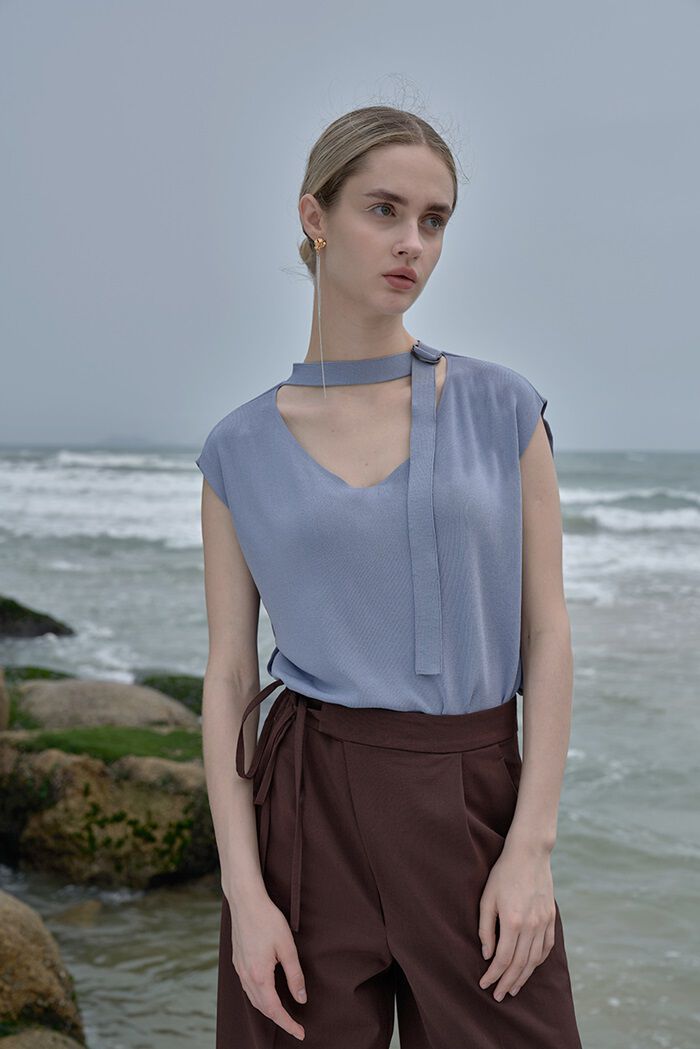 BACKYARD FAMILY「MIND マインド ニットベスト 通販 ニット ベスト ノースリーブニット ネック ベルト」|その他|