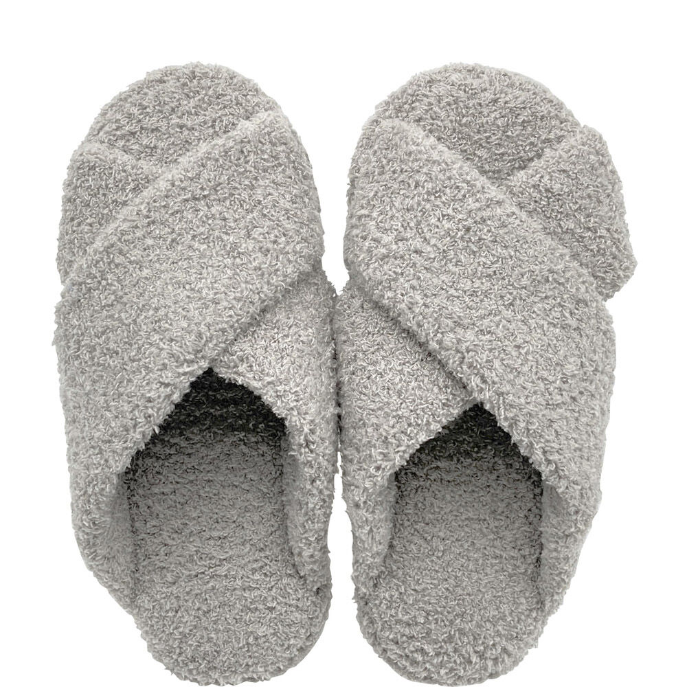 BACKYARD FAMILY「スリッパ 前開き 通販 ルームシューズ 前あきスリッパ ルームスリッパ 室内履き レディース」|ルームシューズ|グレー1
