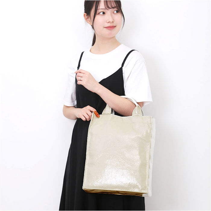 cache cache「カシュカシュ cachecache ショッパーバッグ トート 縦型 通販 ショッパー 手提げ」|トートバッグ|