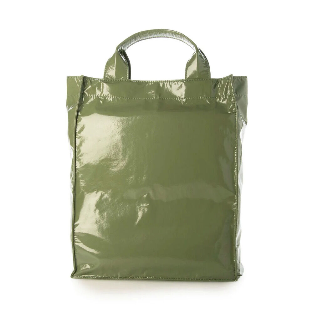 cache cache「カシュカシュ cachecache ショッパーバッグ トート 縦型 通販 ショッパー 手提げ」|トートバッグ|グリーン1