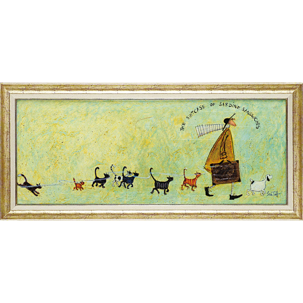 BACKYARD FAMILY「アートフレーム 通販 日本 サムトフト いわしサンドスーツケース 壁掛けアート 絵画 壁飾り」|その他|ブルー2