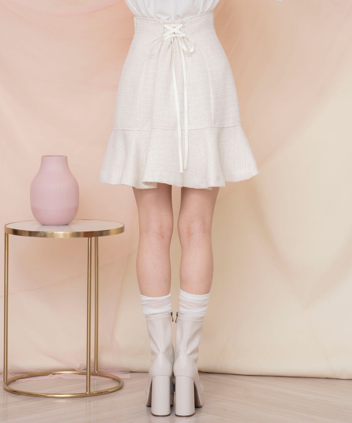 WILLSELECTION「ラメツイードフレアミニスカート」|フレア|