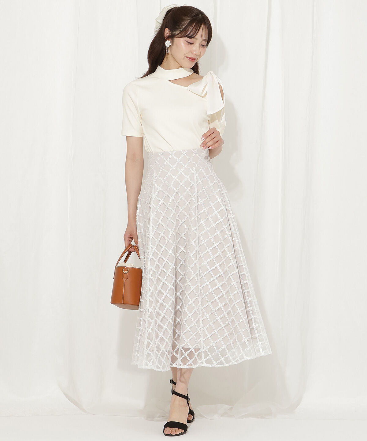 WILLSELECTION「刺繍チュールフレアスカート」|フレア|