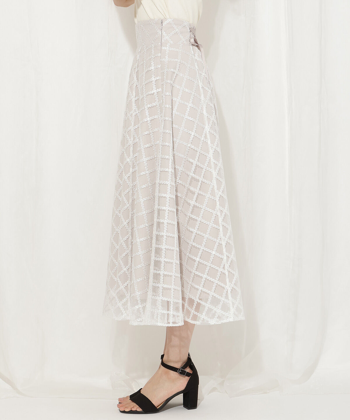 WILLSELECTION「刺繍チュールフレアスカート」|フレア|