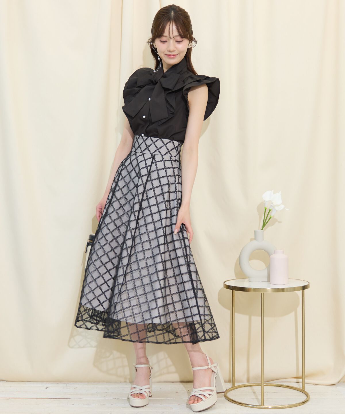 WILLSELECTION「刺繍チュールフレアスカート」|フレア|