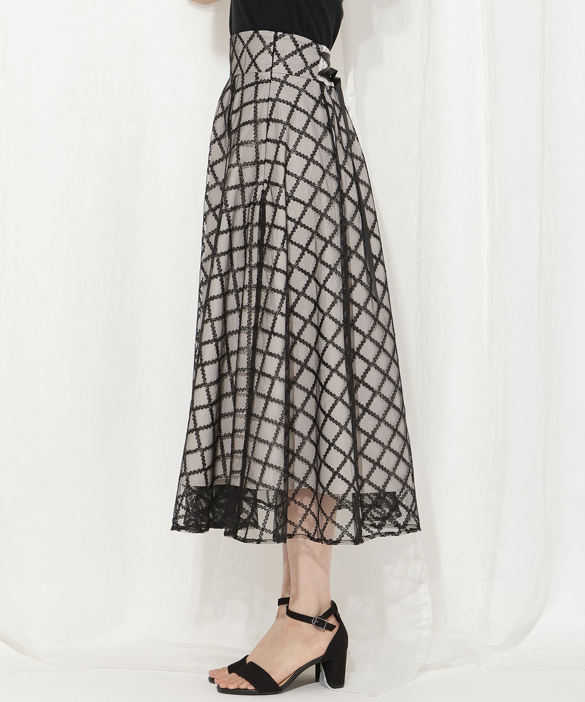 WILLSELECTION「刺繍チュールフレアスカート」|フレア|