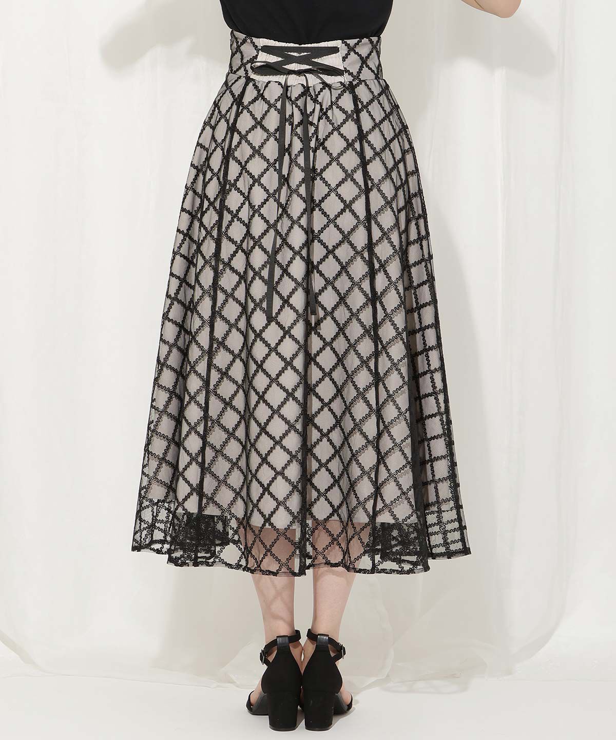 WILLSELECTION「刺繍チュールフレアスカート」|フレア|