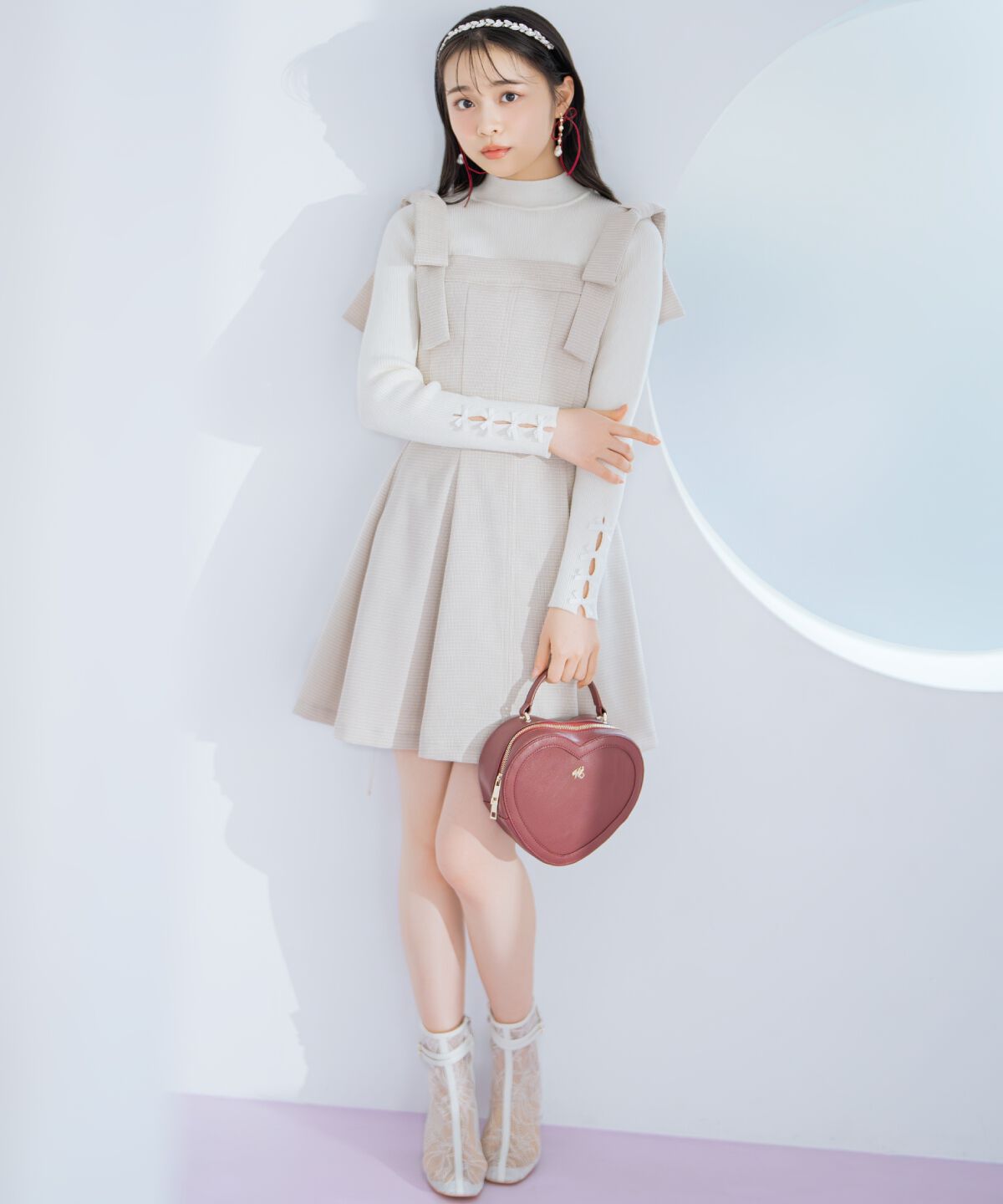 WILLSELECTION「袖リボンラメリブニット」|ニット・セーター|