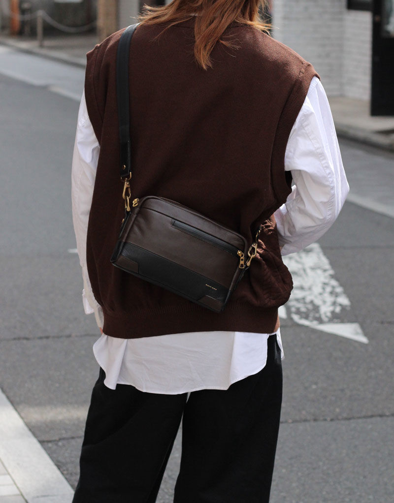 master-piece「gloss ショルダーバッグ」|ショルダー・メッセンジャー|チョコ