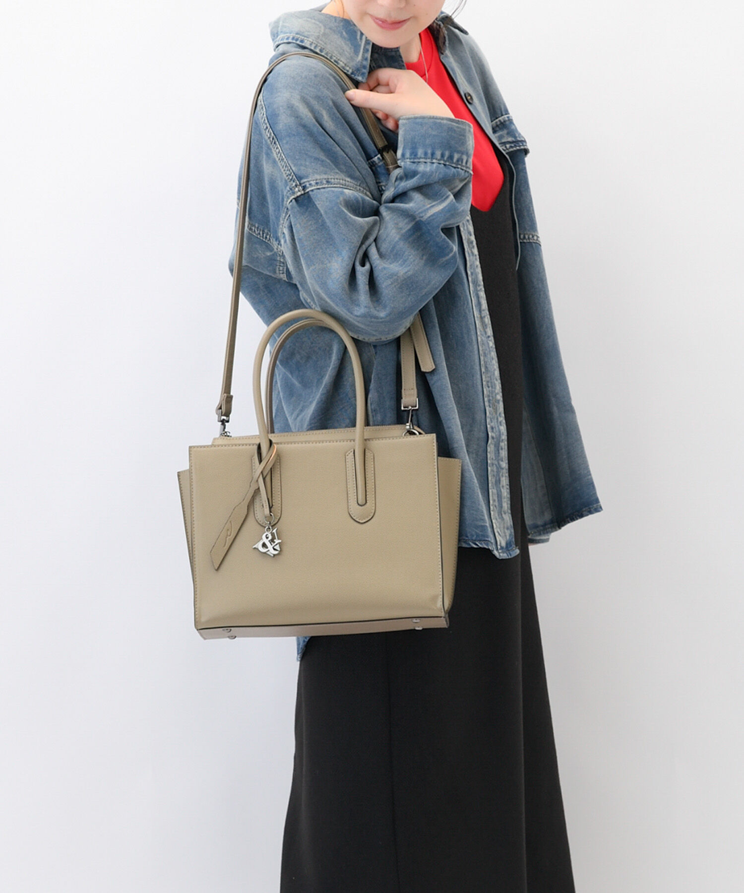 W&.Day/Night「W&.Day/Night スムーク トートバッグ B5サイズ 19191」|トートバッグ|ベージュ