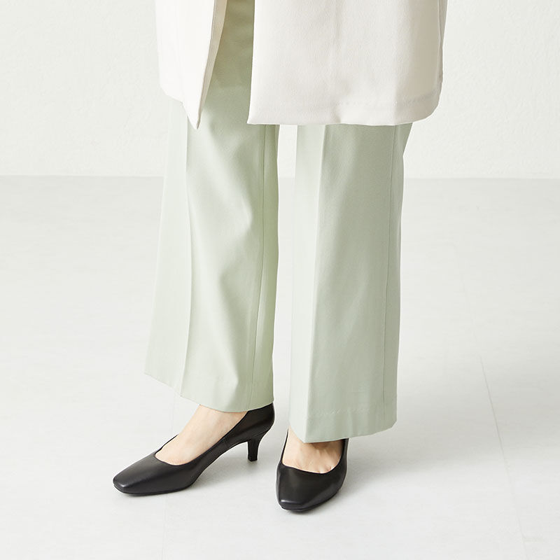 ORiental TRaffic「【本革/通勤/リクルート】スクエアトゥブラックパンプス/R-3103」|パンプス|