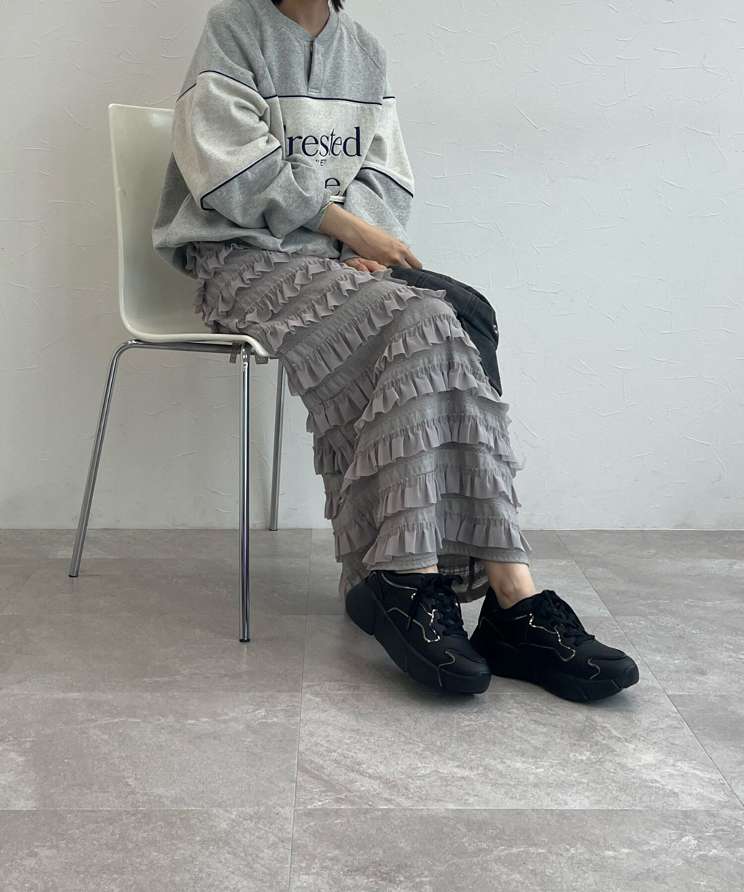 ORiental TRaffic「【トレンド】メタリックライン厚底スニーカー/OT3727」|スニーカー|