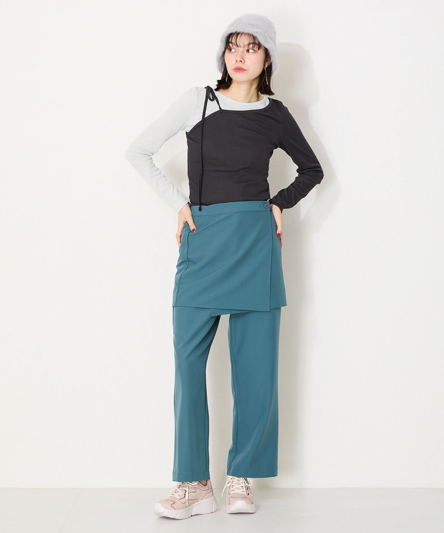 ORiental TRaffic「【トレンド】メタリックライン厚底スニーカー/OT3727」|スニーカー|