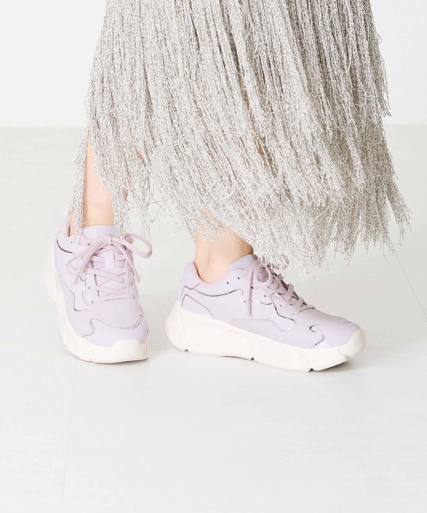 ORiental TRaffic「【トレンド】メタリックライン厚底スニーカー/OT3727」|スニーカー|