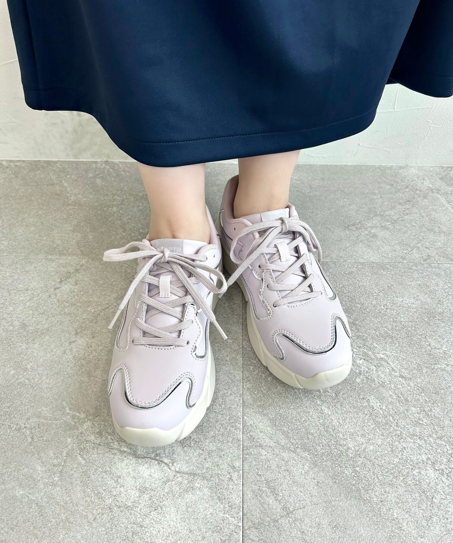 ORiental TRaffic「【トレンド】メタリックライン厚底スニーカー/OT3727」|スニーカー|