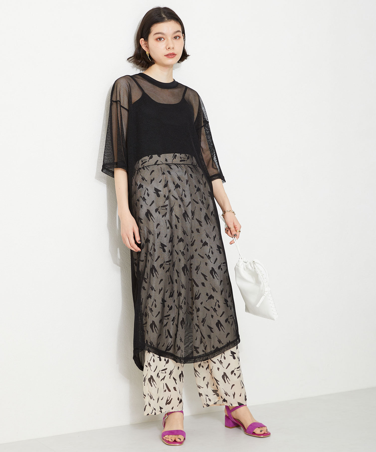 ORiental TRaffic「【アウトレット価格】メタリックライン ミドルヒール サンダル /31209 シンプル 」|サンダル|