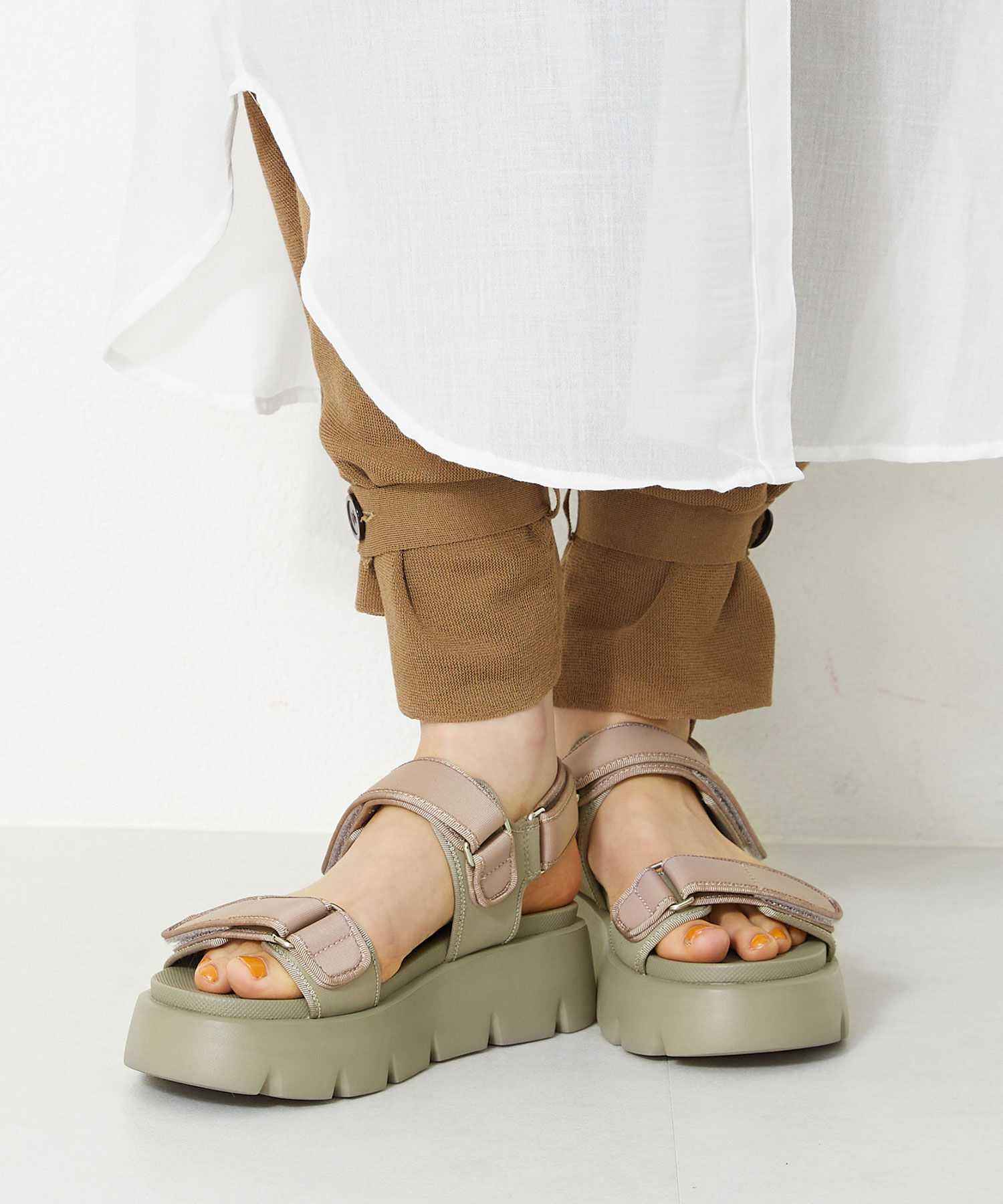 ORiental TRaffic「【アウトレット価格】厚底ナイロンベルトスポーツサンダル/OT3212 サンダル 厚底 スポサン 人気」|サンダル|