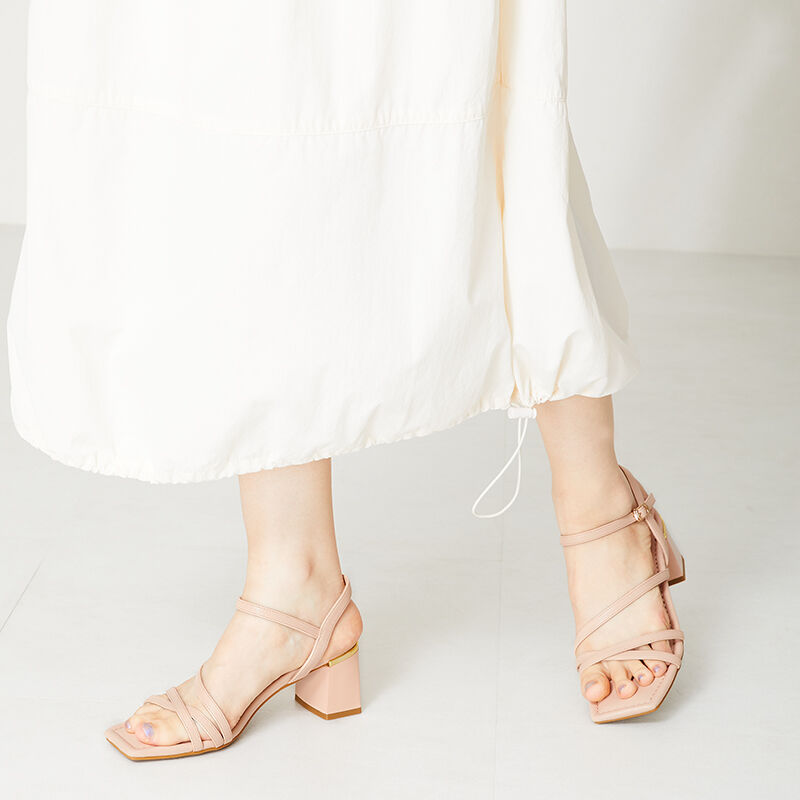 ORiental TRaffic「ナローストラップメタリックラインサンダル/41208」|サンダル|PINK