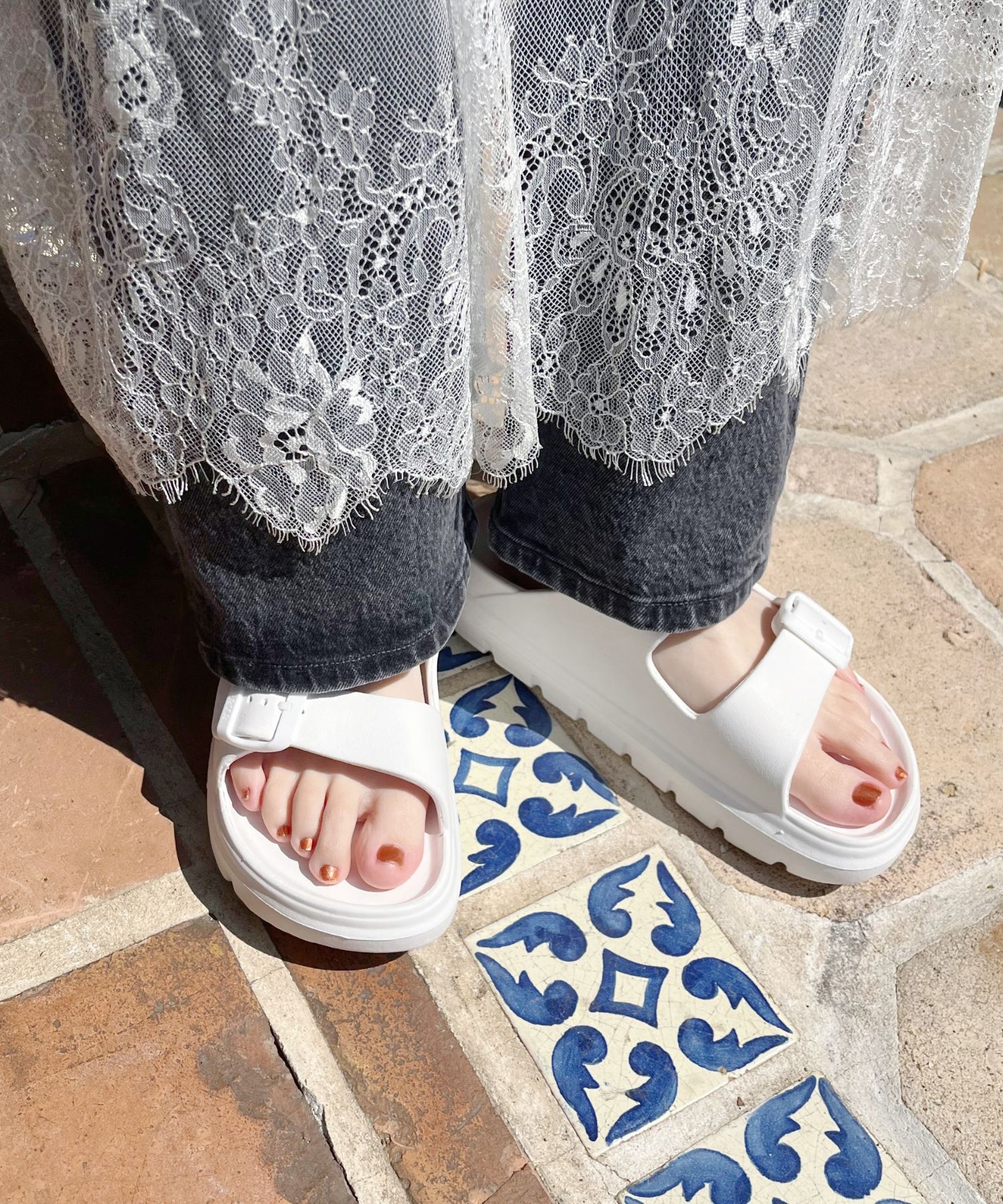 ORiental TRaffic「【リカバリーサンダル】ダブルベルト厚底サンダル/OT3220 軽量 フィット 人気 トレンド 厚底 サンダル」|サンダル|