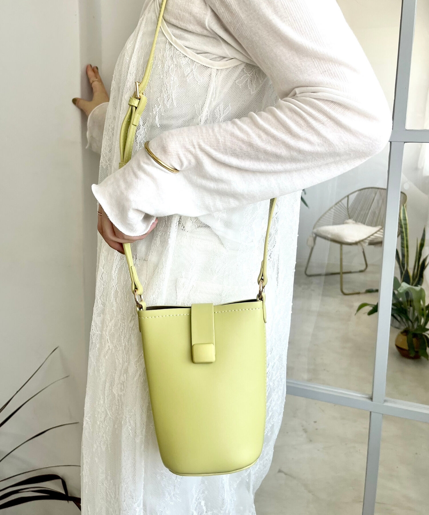 ORiental TRaffic「【BAG】フラップ付きショルダーポーチ/BA-231 ポーチ バッグ　普段使い お出掛け 旅行 カジュアル」|ショルダー・メッセンジャー|GREEN