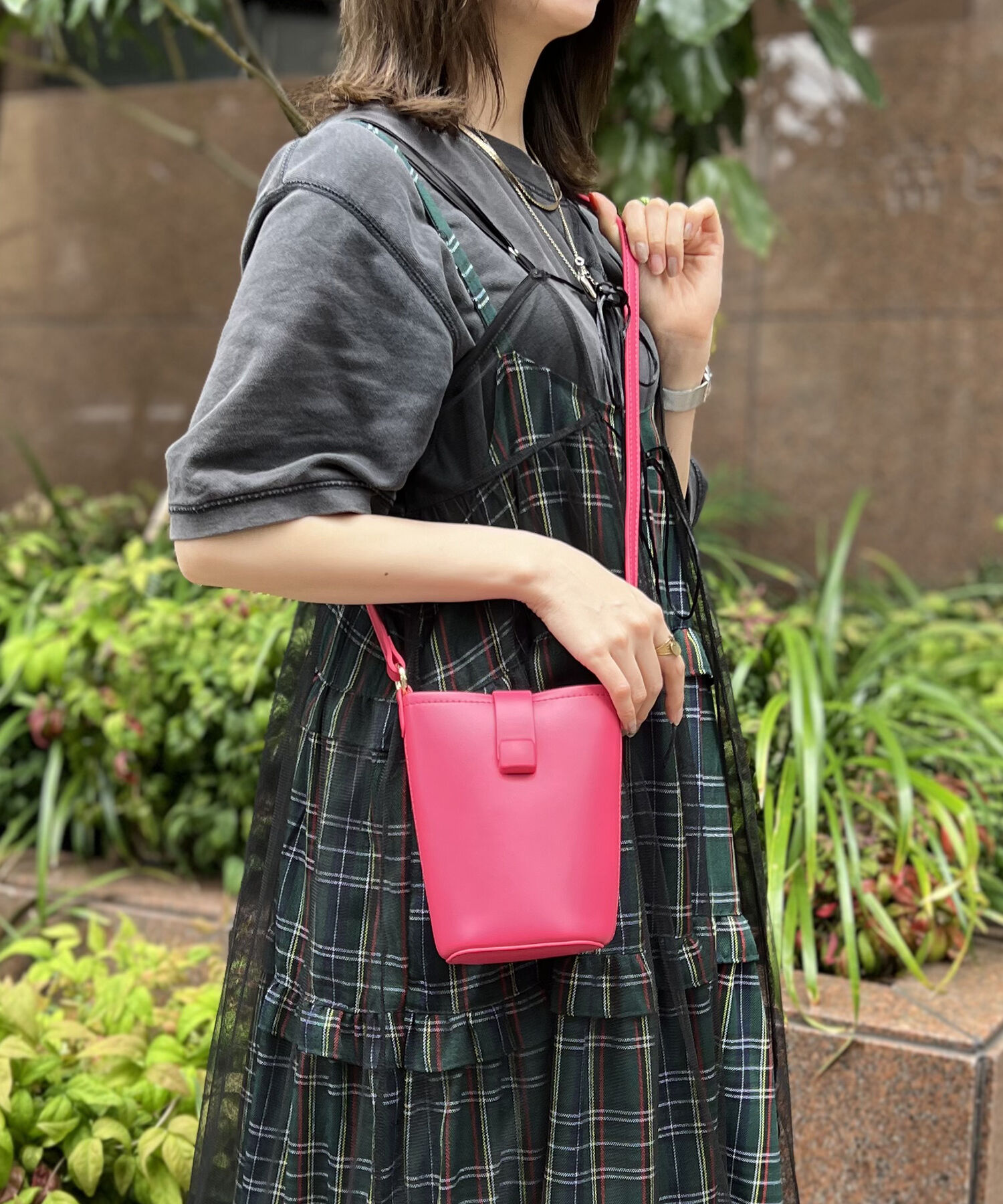 ORiental TRaffic「【BAG】フラップ付きショルダーポーチ/BA-231 ポーチ バッグ　普段使い お出掛け 旅行 カジュアル」|ショルダー・メッセンジャー|