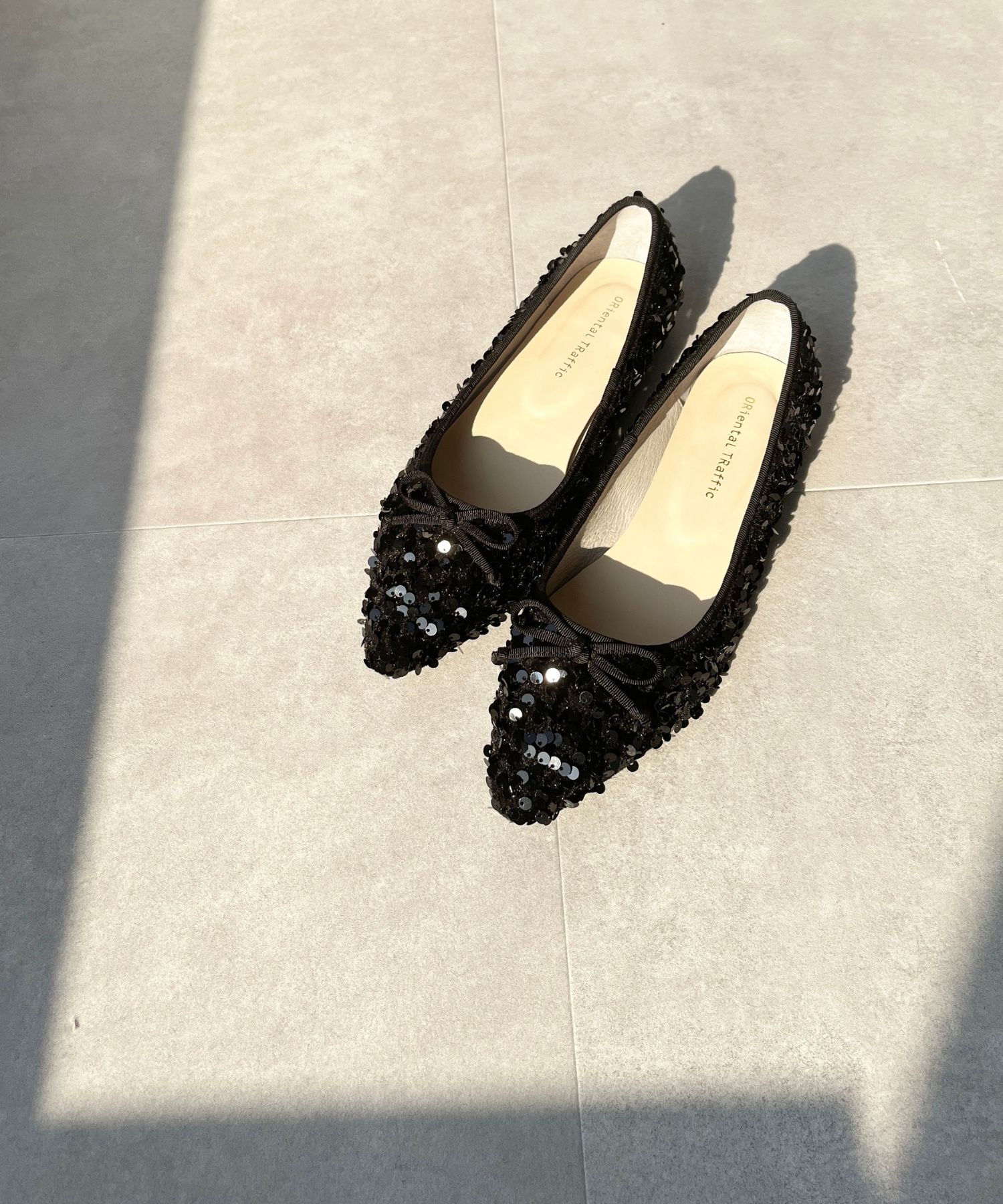 ORiental TRaffic「スパンコールバレエシューズ/41315」|パンプス|BLACK
