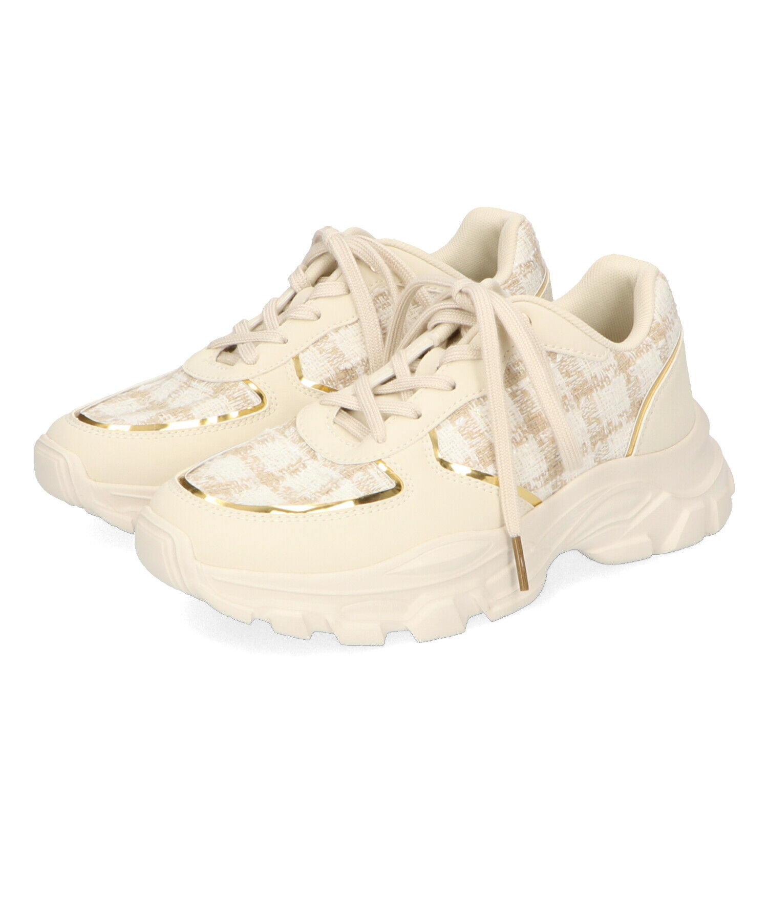 ORiental TRaffic「2WAYシューレースツイードスニーカー/OT3746」|スニーカー|