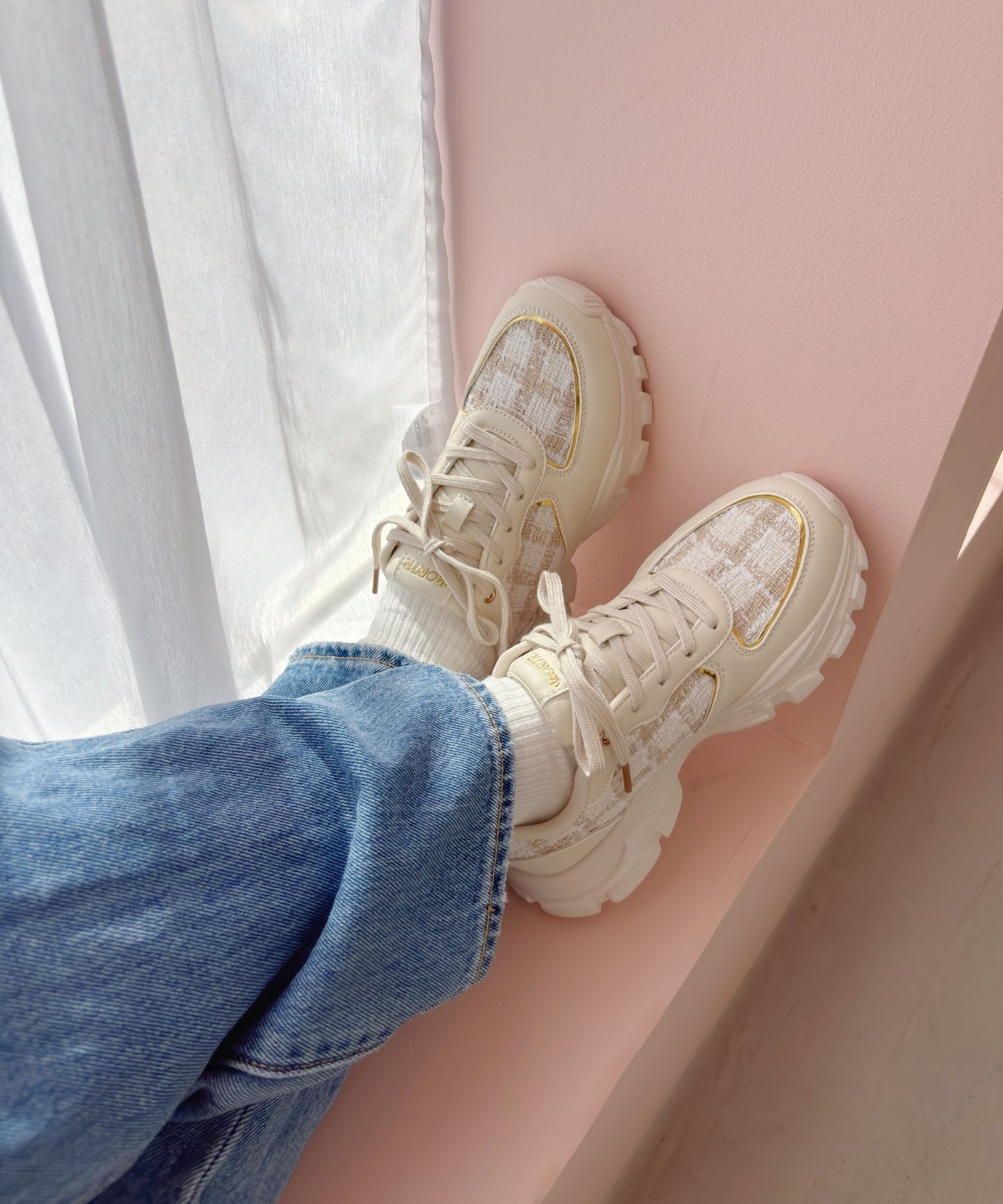 ORiental TRaffic「2WAYシューレースツイードスニーカー/OT3746」|スニーカー|