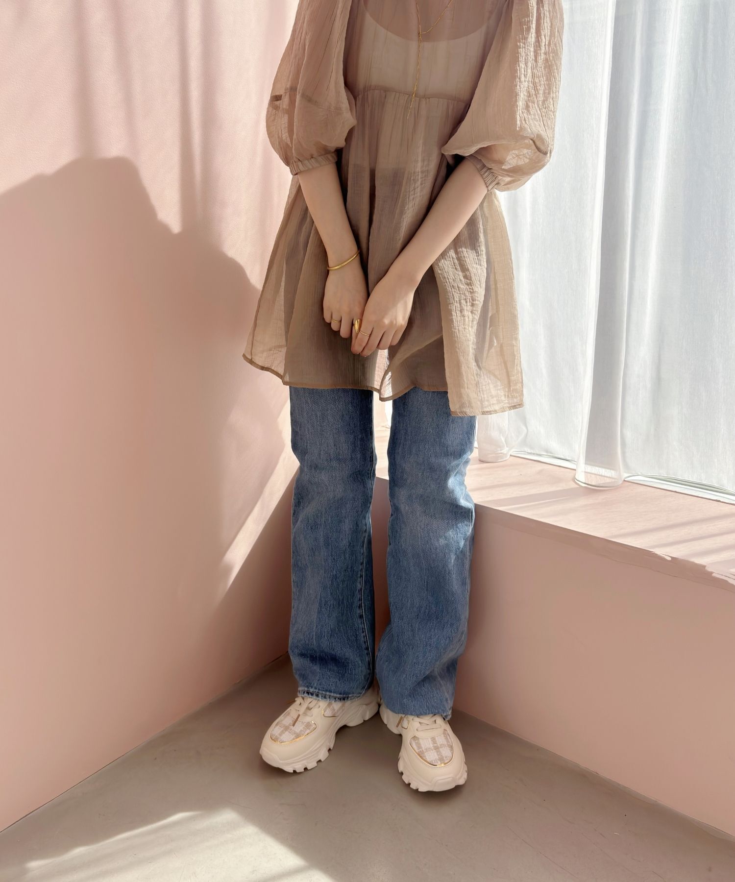 ORiental TRaffic「2WAYシューレースツイードスニーカー/OT3746」|スニーカー|