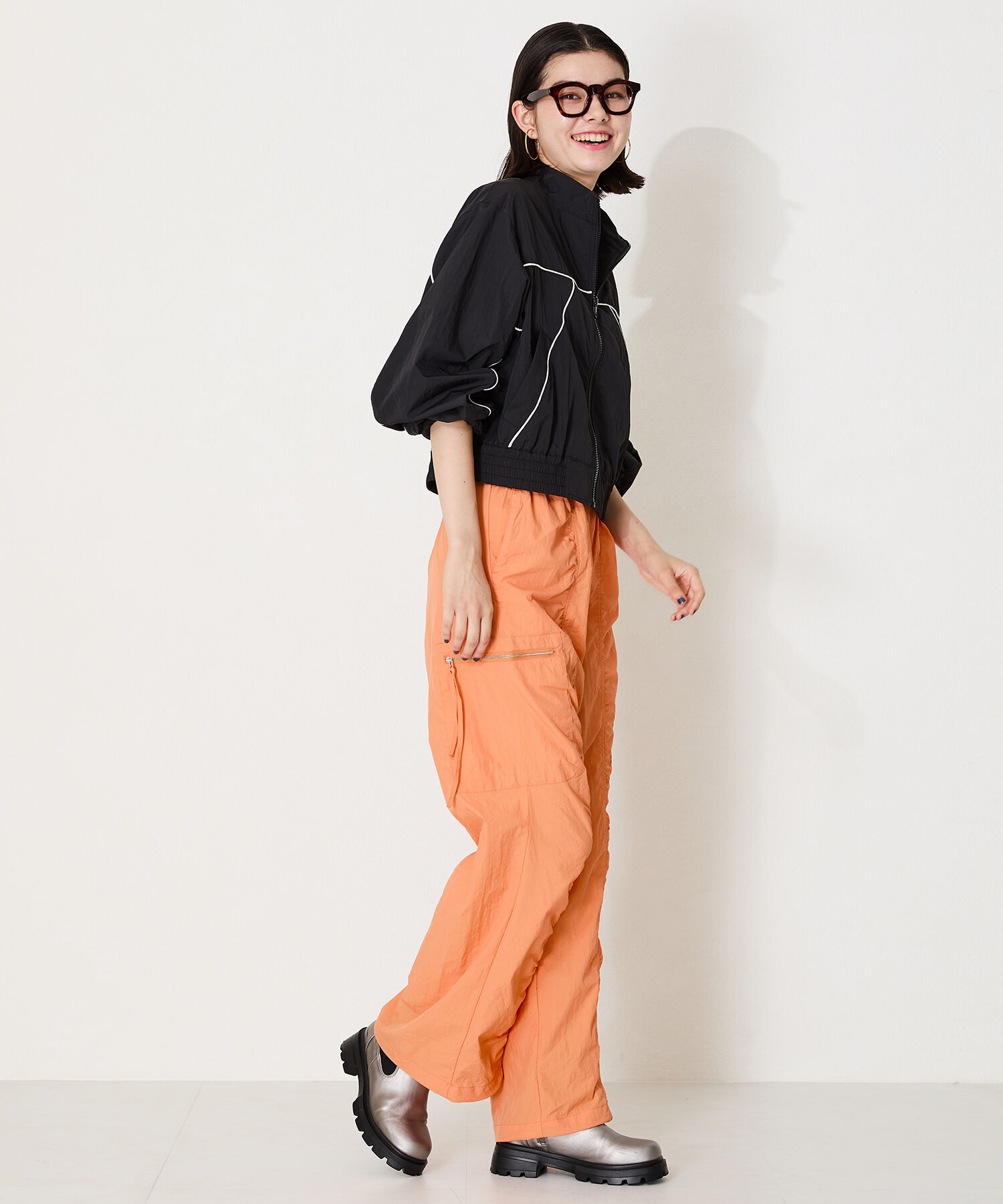 ORiental TRaffic「タンクソール サイドゴア ショートブーツ /41414 軽い ファスナー付き」|ショートブーツ|