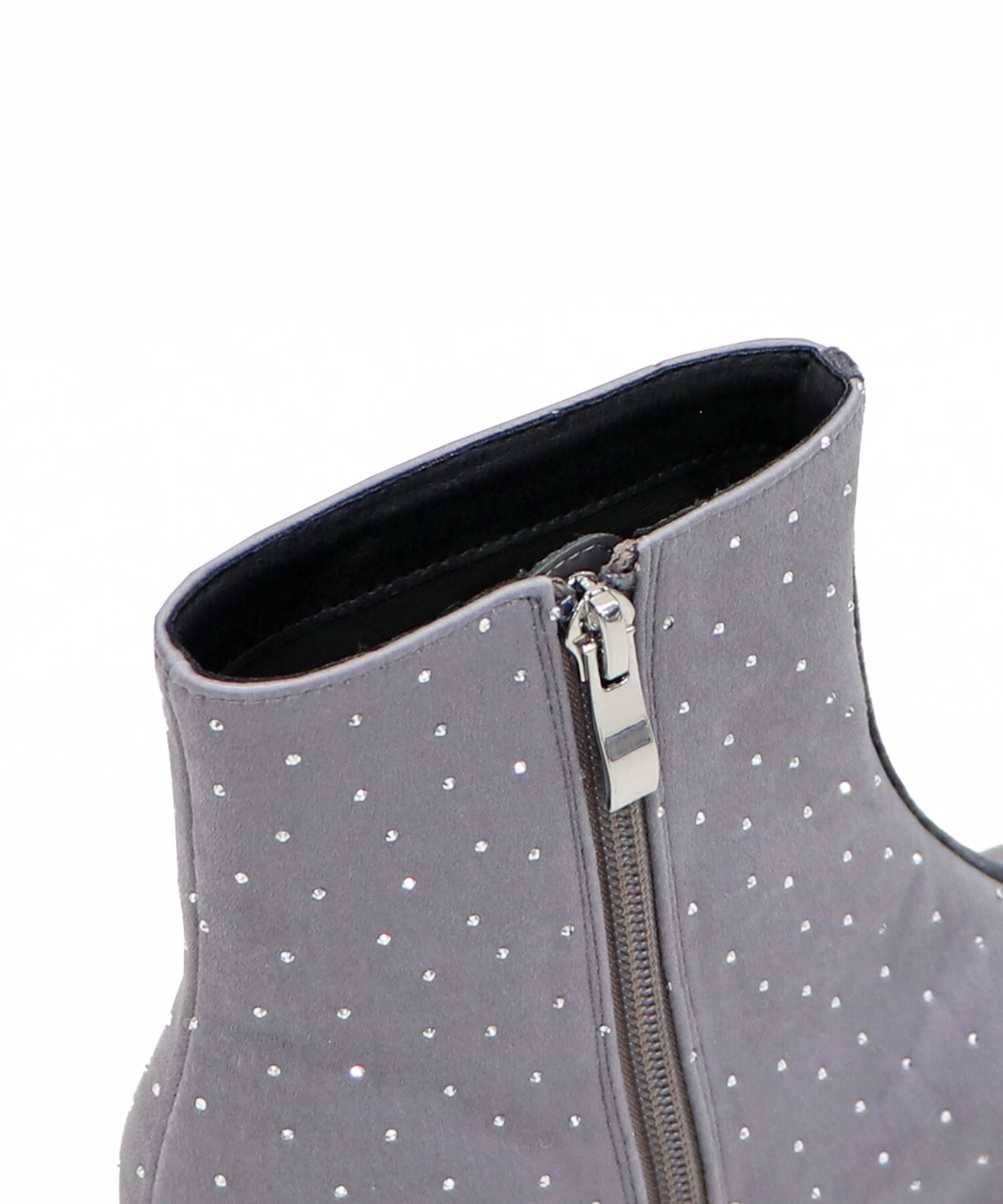 ORiental TRaffic「リボンモチーフラインストーンヒールブーツ/41436」|ショートブーツ|