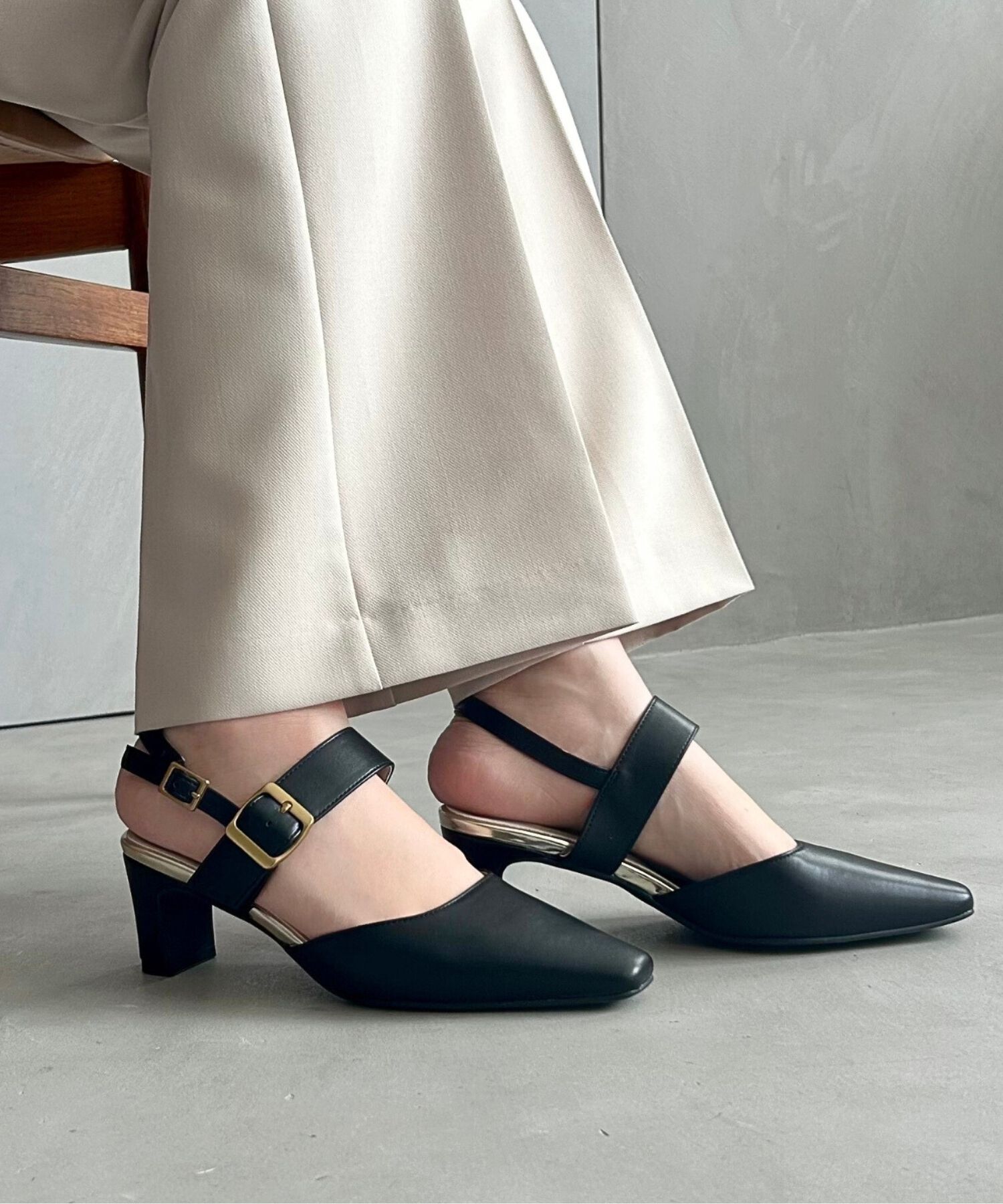 ORiental TRaffic「バックストラップヒールパンプス/51101 パンプス 人気 トレンド 売れてる」|パンプス|BLACK