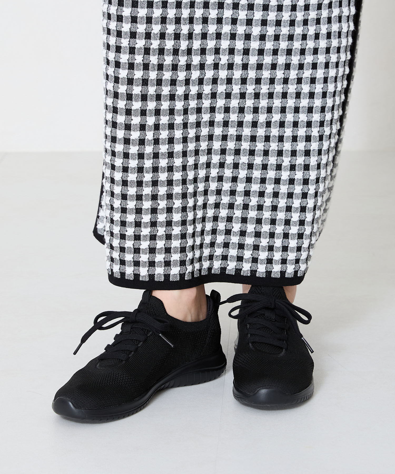 ORiental TRaffic「レースアップ ニット スニーカー /OT3765  トレンド　人気  軽い ワンタッチ」|スニーカー|