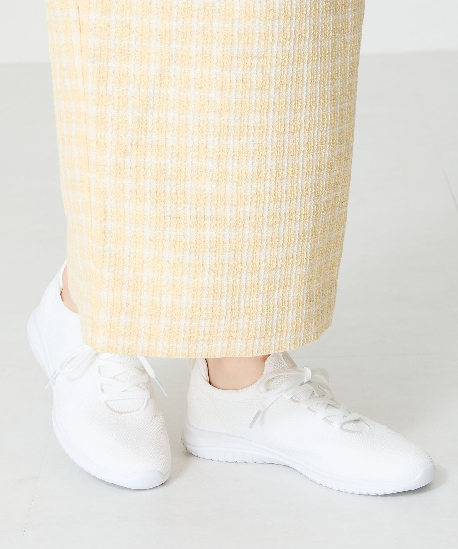 ORiental TRaffic「レースアップ ニット スニーカー /OT3765  トレンド　人気  軽い ワンタッチ」|スニーカー|