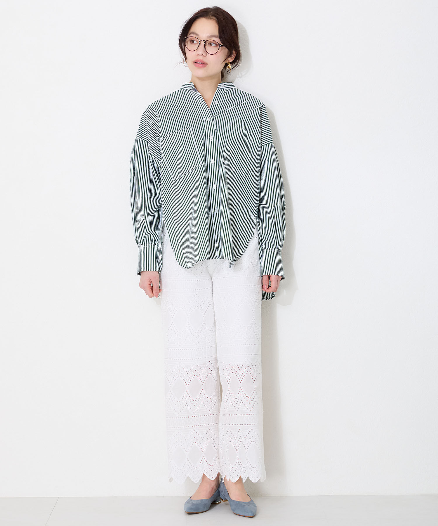 ORiental TRaffic「【跳べるパンプス/シリーズ累計１５０万足突破】メタリックライン フラット /R-3218 パンプス クッション」|パンプス|