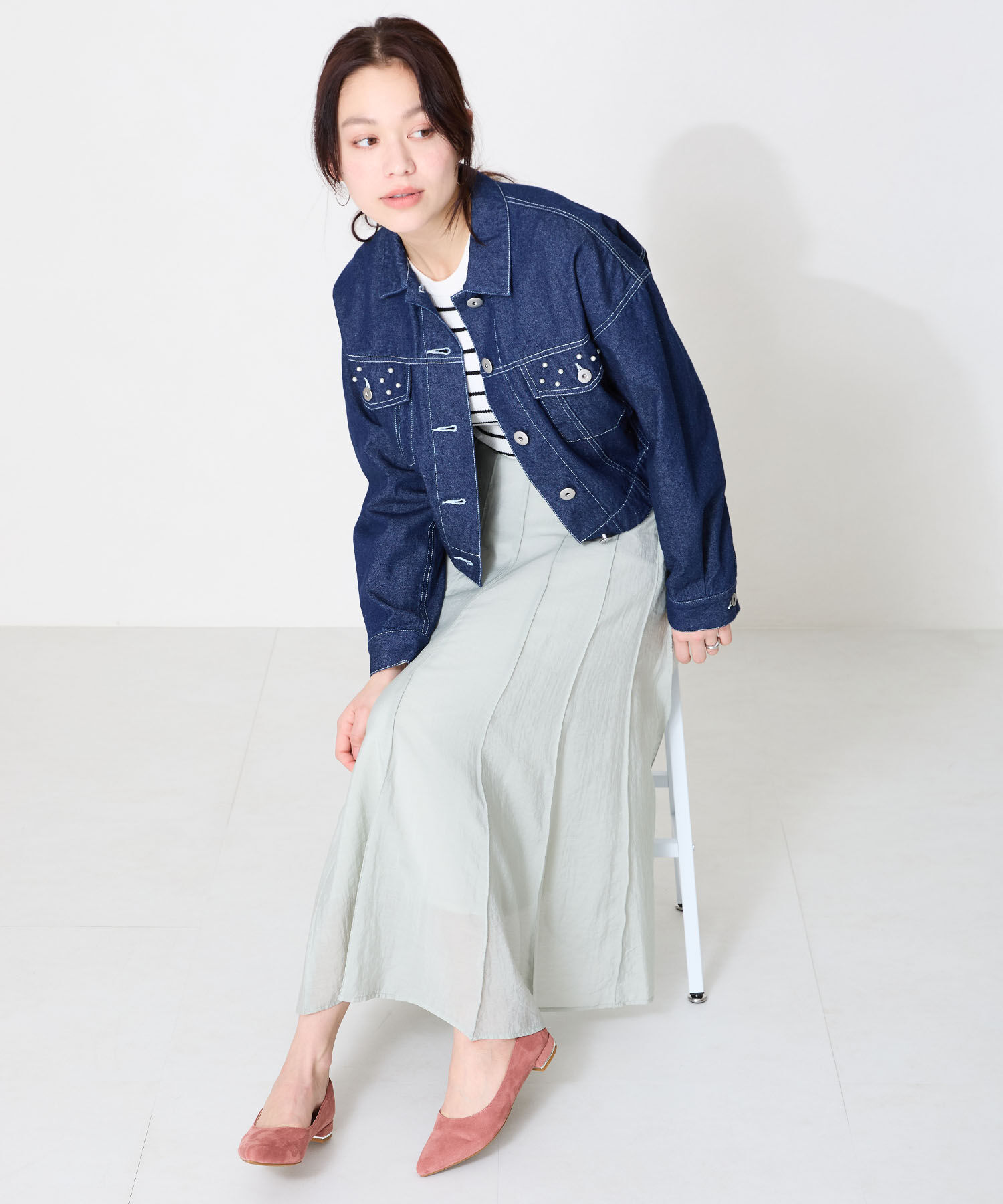 ORiental TRaffic「【跳べるパンプス/シリーズ累計１５０万足突破】メタリックライン フラット /R-3218 パンプス クッション」|パンプス|