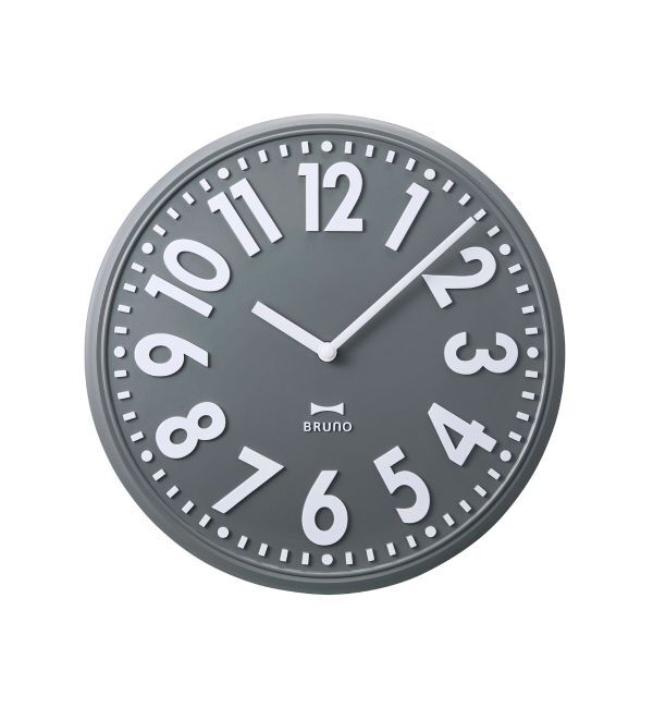 BRUNO「エンボスウォールクロック」|クロック・置時計|チャコール